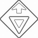 Sign Coloring Outline Stop Road Ahead Yield Traffic Pages Signs Clip Clipart Presentation Cliparts Etc W3 Library Imagixs Large Usf sketch template