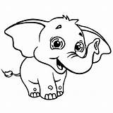 Elephant Coloring Baby Pages Little Sweety Wecoloringpage Via Tag Animal sketch template