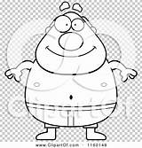 Pudgy Swimmer Male Outlined Coloring Clipart Vector Cartoon Thoman Cory sketch template