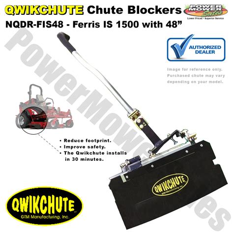 qwikchute chute blocker deflector  ferris    oe mower deck lawn mowers nqdr