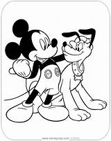 Pluto Disneyclips Clarabelle Colroing Petting Funstuff sketch template