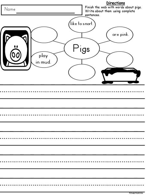 ela worksheets  kindergarten kindergarten spring language packet