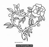 Vines Roses Drawing Drawings Getdrawings sketch template