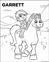 Nella Knight Princess Coloring Pages Garret Sir Horse Printable Color Online sketch template