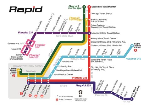 san diego transit map