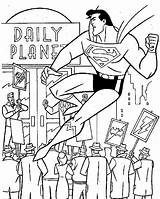 Coloring Comic Pages Dc Superman Popular sketch template
