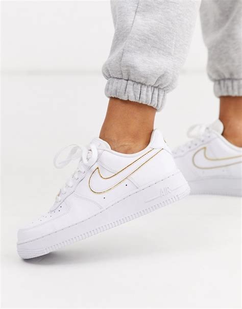 nike air force   sneakers bianco  oro asos