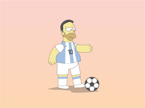 homer simpson  lionel messi soccer parody mashup  matt balshin  mb creative  dribbble