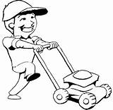 Mower Lawn Kids Colouring sketch template