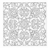 Coloring Pages Turkish Patterns Tile Pattern Ottoman Mandala Colouring Moorish Adult Tiles Templates Template sketch template