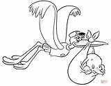Dumbo Stork Delivers Supercoloring Kolorowanka sketch template