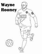 Coloring Soccer United Player Manchester Pages Famous Wayne Rooney Top sketch template