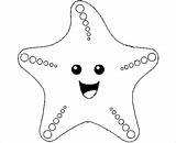 Fish Coloring Pages Star Cartoon Colouring Template sketch template