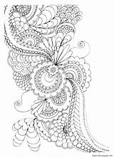 Pages Coloring Flowers Abstract Getcolorings Adult sketch template