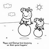 Pig Peppa Colouring Pages Regatta Printout sketch template
