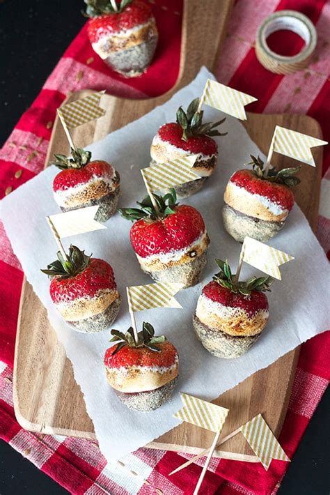 s mores chocolate covered strawberries s mores desserts popsugar food photo 6
