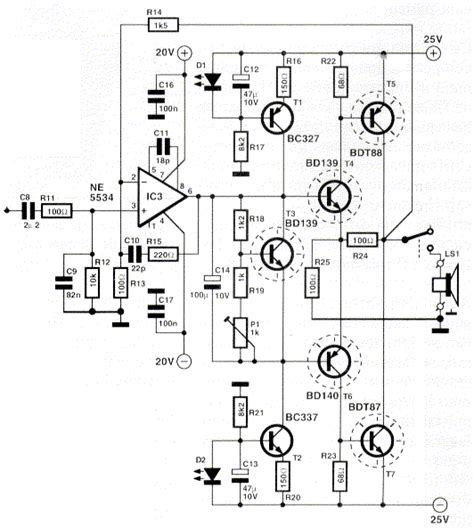 diagrama  amplificador de audio