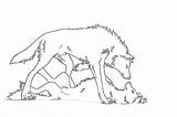 Wolves Lineart Deviantart sketch template