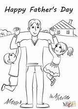 Coloring Happy Pages Fathers Father Printable Drawing Supercoloring sketch template