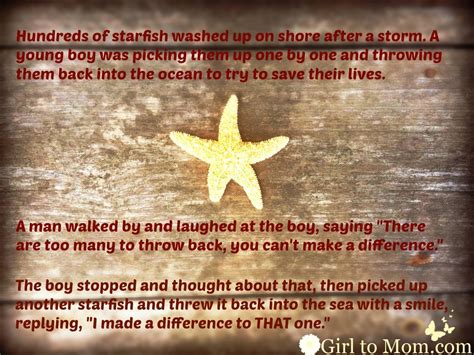 starfish inspirational story girl  mom