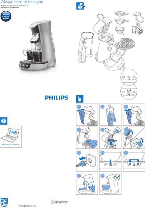 handleiding philips hd senseo viva pagina  van  spaans