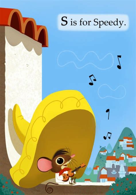 speedy gonzales  mouse art retro illustration painting  kids