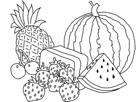 printable fruit coloring pages  kids fruit coloring pages