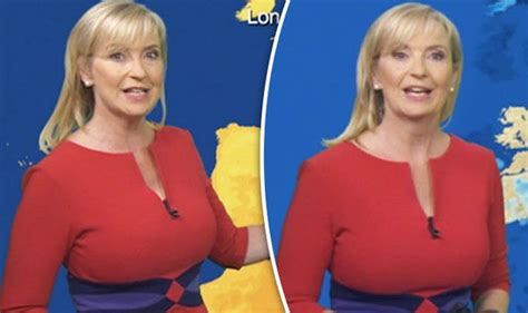 Bbc Weather Carol Kirkwood Puts On A Very Busty Display In Frock Tv