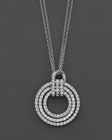 diamond circle pendant necklace   white gold  ct tw bloomingdales