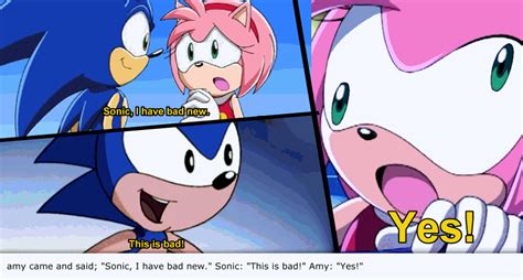 Amy Came And Said “sonic I Have Bad New ” Sonic “this Is Bad ” Amy