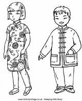 Coloring Pages Chinese Around Colouring Clipart Books Children Kids Year Color Sheets Mae Jemison Thinking Multicultural Choose Board Activityvillage Draw sketch template