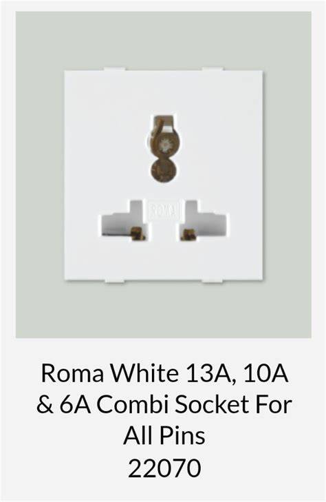 anchor roma  amp white intel electric modular socket  rs piece  bengaluru