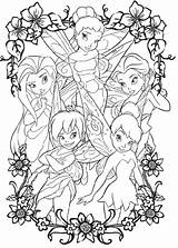 Coloring Pages Tinkerbell Friends Popular sketch template