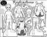 Paper Doll Knight Armor Dolls Printable Boys Print Monday Marisole Coloring Boy Pages Color Clothing Hair Paperthinpersonas Click Helmet Guy sketch template