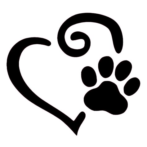 swirl heart  paw print decal louis  oliver