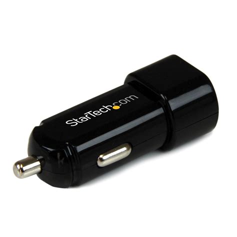 startechcom usbpcarbk dual port usb car charger high power  watt amp