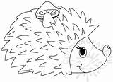 Coloring Mushroom Hedgehog Book Kids Reddit Email Twitter sketch template