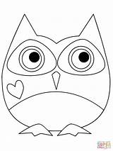 Coloring Owl Pages Valentine Printable Cartoon Kids Owls Heart Color Cute Birds Supercoloring Animal Bird Results Categories sketch template