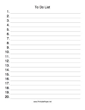 printable   list  numbers   tasks  aid