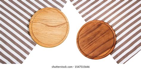 top view  wooden board isolated  white backdrop images stock