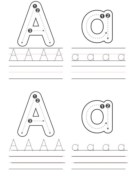 free kindergarten letter a worksheets printable pdf