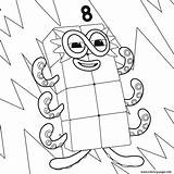 Numberblocks Pages Xcolorings Sheets sketch template