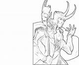 Loki Coloring Wand sketch template