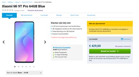 belsimpel  renowned dutch store mistakenly publishes  xiaomi mi  pro revealing