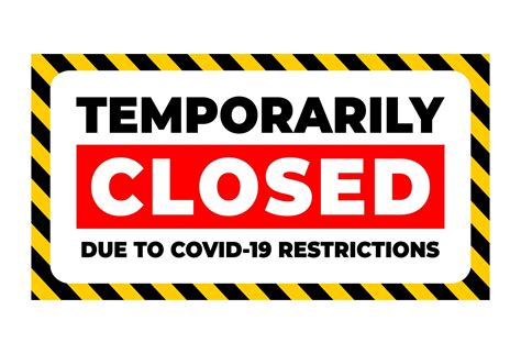 temporarily closed due  covid restriction  vector art  vecteezy