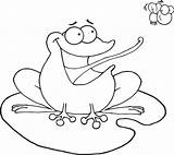 Frog Frosch Ausmalbilder Pond Frogs Ausmalbild Tiana Azcoloring sketch template