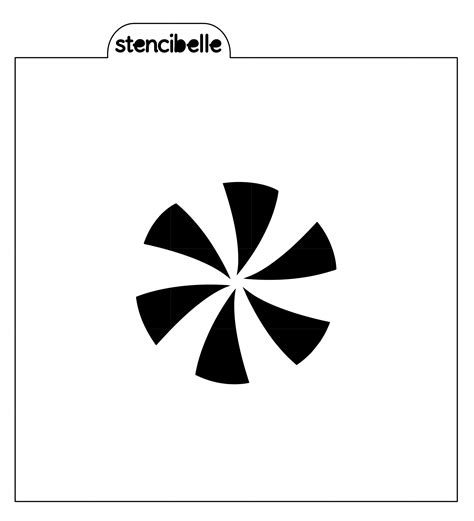peppermint swirl stencil design svg file  stencibelle