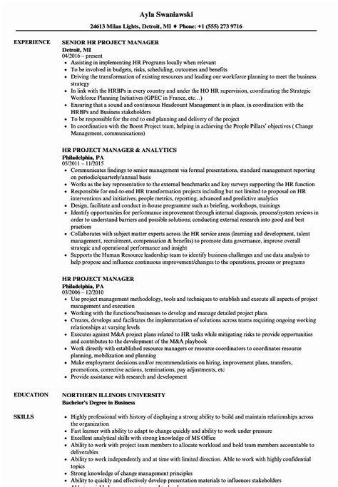 sample hr manager resume   template