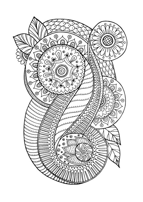 coloring page coloring zen antistress abstract pattern inspired