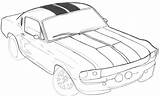 Mustang Shelby Cobra sketch template